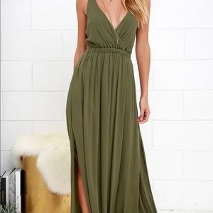 Lulus Olive Green Maxi Dress